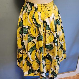 Tea length banana skirt